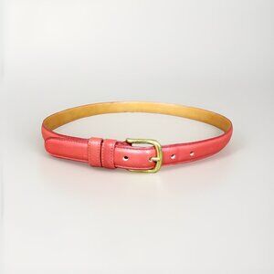Coach Vtg Red Glove Tanned Leather Belt w Brass Buckle Sz 32 Classic NYC